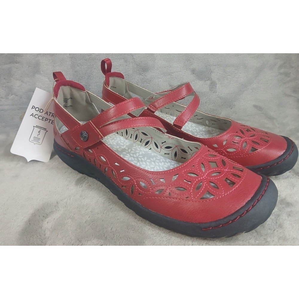 JBU Jambu 11M Bellarose Encore Shoes Vegan Leather Floral Mary Jane‎ Memory Foam
